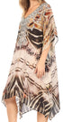 Sakkas MiuMiu Ligthweight Summer Printed Short Caftan Dress / Cover Up