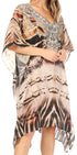 Sakkas MiuMiu Ligthweight Summer Printed Short Caftan Dress / Cover Up