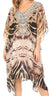 Sakkas MiuMiu Ligthweight Summer Printed Short Caftan Dress / Cover Up