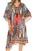 Sakkas MiuMiu Ligthweight Summer Printed Short Caftan Dress / Cover Up