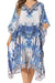 Sakkas MiuMiu Ligthweight Summer Printed Short Caftan Dress / Cover Up