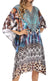 Sakkas MiuMiu Ligthweight Summer Printed Short Caftan Dress / Cover Up