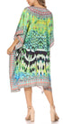 Sakkas MiuMiu Ligthweight Summer Printed Short Caftan Dress / Cover Up