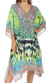 Sakkas MiuMiu Ligthweight Summer Printed Short Caftan Dress / Cover Up