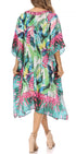 Sakkas MiuMiu Ligthweight Summer Printed Short Caftan Dress / Cover Up