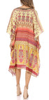Sakkas MiuMiu Ligthweight Summer Printed Short Caftan Dress / Cover Up