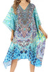 Sakkas MiuMiu Ligthweight Summer Printed Short Caftan Dress / Cover Up