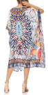 Sakkas MiuMiu Ligthweight Summer Printed Short Caftan Dress / Cover Up