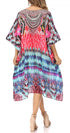 Sakkas MiuMiu Ligthweight Summer Printed Short Caftan Dress / Cover Up