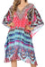 Sakkas MiuMiu Ligthweight Summer Printed Short Caftan Dress / Cover Up