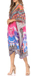 Sakkas MiuMiu Ligthweight Summer Printed Short Caftan Dress / Cover Up