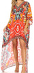 Vestido Sakkas Laisson Flowy Hi-Lo Caftán con diamantes de imitación, cuello en V, corte cuadrado, para cubrir la parte superior