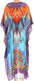 Vestido Sakkas Laisson Flowy Hi-Lo Caftán con diamantes de imitación, cuello en V, corte cuadrado, para cubrir la parte superior