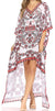 Vestido Sakkas Laisson Flowy Hi-Lo Caftán con diamantes de imitación, cuello en V, corte cuadrado, para cubrir la parte superior