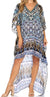 Vestido Sakkas Laisson Flowy Hi-Lo Caftán con diamantes de imitación, cuello en V, corte cuadrado, para cubrir la parte superior