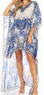 Vestido Sakkas Laisson Flowy Hi-Lo Caftán con diamantes de imitación, cuello en V, corte cuadrado, para cubrir la parte superior