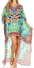 Vestido Sakkas Laisson Flowy Hi-Lo Caftán con diamantes de imitación, cuello en V, corte cuadrado, para cubrir la parte superior