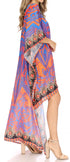 Vestido Sakkas Laisson Flowy Hi-Lo Caftán con diamantes de imitación, cuello en V, corte cuadrado, para cubrir la parte superior