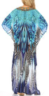 Vestido Sakkas Laisson Flowy Hi-Lo Caftán con diamantes de imitación, cuello en V, corte cuadrado, para cubrir la parte superior
