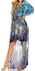 Vestido Sakkas Laisson Flowy Hi-Lo Caftán con diamantes de imitación, cuello en V, corte cuadrado, para cubrir la parte superior