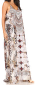 Vestido largo informal de verano con cuello en V y tirantes finos para mujer de Sakkas Sofia