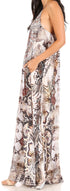 Vestido largo informal de verano con cuello en V y tirantes finos para mujer de Sakkas Sofia