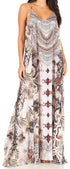 Vestido largo informal de verano con cuello en V y tirantes finos para mujer de Sakkas Sofia