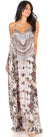 Vestido largo informal de verano con cuello en V y tirantes finos para mujer de Sakkas Sofia
