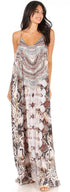 Vestido largo informal de verano con cuello en V y tirantes finos para mujer de Sakkas Sofia