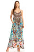 Vestido largo informal de verano con cuello en V y tirantes finos para mujer de Sakkas Sofia