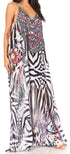 Vestido largo informal de verano con cuello en V y tirantes finos para mujer de Sakkas Sofia