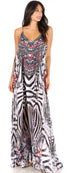 Vestido largo informal de verano con cuello en V y tirantes finos para mujer de Sakkas Sofia