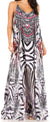 Vestido largo informal de verano con cuello en V y tirantes finos para mujer de Sakkas Sofia