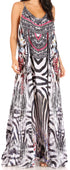 Vestido largo informal de verano con cuello en V y tirantes finos para mujer de Sakkas Sofia