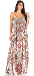 Vestido largo informal de verano con cuello en V y tirantes finos para mujer de Sakkas Sofia
