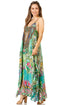 Vestido largo informal de verano con cuello en V y tirantes finos para mujer de Sakkas Sofia