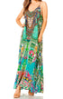 Vestido largo informal de verano con cuello en V y tirantes finos para mujer de Sakkas Sofia