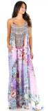 Vestido largo informal de verano con cuello en V y tirantes finos para mujer de Sakkas Sofia
