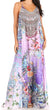 Vestido largo informal de verano con cuello en V y tirantes finos para mujer de Sakkas Sofia