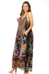 Vestido largo informal de verano con cuello en V y tirantes finos para mujer de Sakkas Sofia