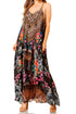 Vestido largo informal de verano con cuello en V y tirantes finos para mujer de Sakkas Sofia