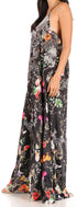 Vestido largo informal de verano con cuello en V y tirantes finos para mujer de Sakkas Sofia