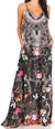 Vestido largo informal de verano con cuello en V y tirantes finos para mujer de Sakkas Sofia