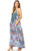 Vestido largo informal de verano con cuello en V y tirantes finos para mujer de Sakkas Sofia