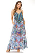 Vestido largo informal de verano con cuello en V y tirantes finos para mujer de Sakkas Sofia