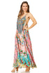 Vestido largo informal de verano con cuello en V y tirantes finos para mujer de Sakkas Sofia