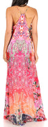 Vestido largo informal de verano con cuello en V y tirantes finos para mujer de Sakkas Sofia