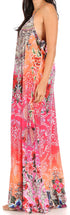Vestido largo informal de verano con cuello en V y tirantes finos para mujer de Sakkas Sofia