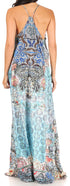Vestido largo informal de verano con cuello en V y tirantes finos para mujer de Sakkas Sofia