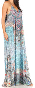 Vestido largo informal de verano con cuello en V y tirantes finos para mujer de Sakkas Sofia